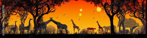 Captivating Wildlife Safari  A Spectacular Encounter with Giraffes and Generative AI