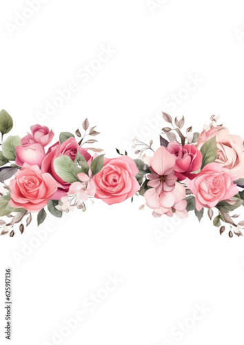 Vector floral botanical card design with leaves with geometrical frame.