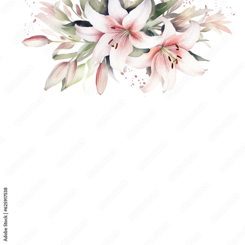 Vector floral botanical card design with leaves with geometrical frame.