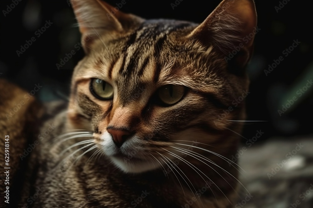 Beautiful cute domestic cat. Pets. Generative AI. Beautiful cute domestic cat. Pets. Generative AI.
