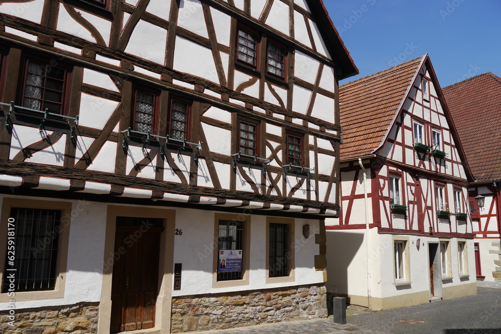 Fototapeta premium Häuser in der Altstadt von Meisenheim am Glan