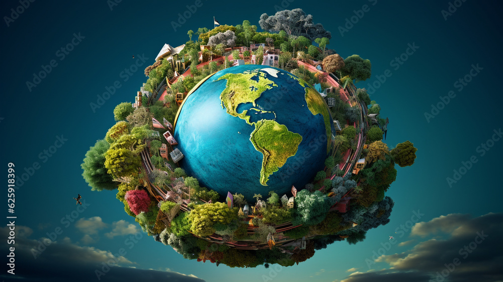 An illustrative representation of the sustainable development goals SDGs encircling green earth, showcasing the importance of ESG practices for a better future An illustrative representation of the sustainable development goals SDGs encircling green earth, showcasing the importance of ESG practices for a better future