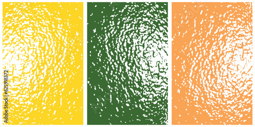 Lemon lime orange texture background set. Citrus design. Vector illustartion.