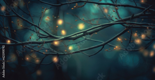 Enchanting Tree with Sparkling Lights, Perfect for Festive Decor - Generative AI