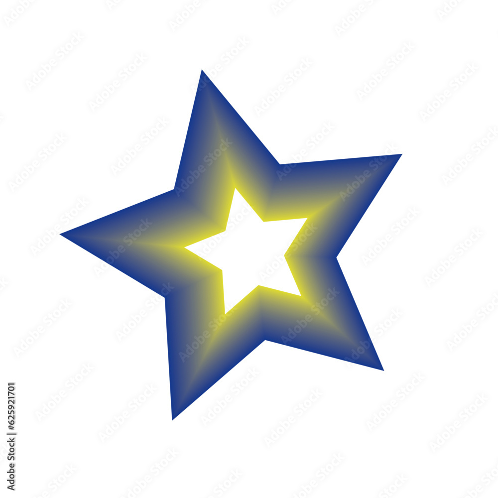 Obraz premium blue star icon