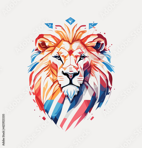 lion head illustration freedom vector