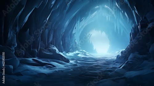 a cave with light coming out of it