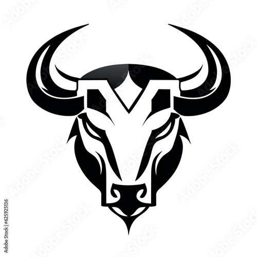 bull head with horns