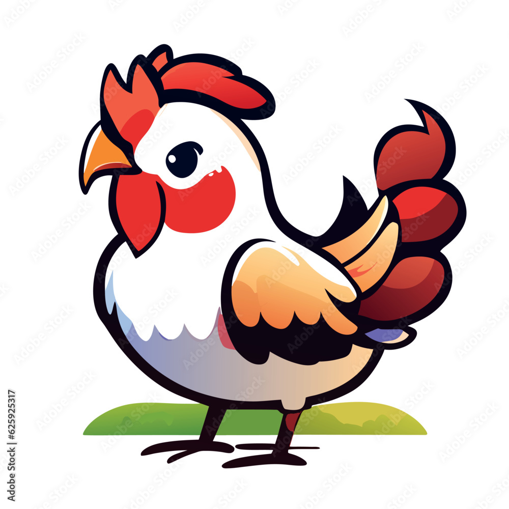 rooster in the garden chicken