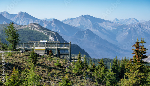 Observation deck in the Rocky Mountains of Mount Assiniboine Provincial Park and Banff National Park photo