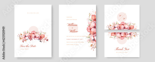 vector illustration flowers peony minimalist designs for wedding invitation card template, Stationery, Layouts, collages, scene designs, event flyers, and print materials, Holiday and celebration card