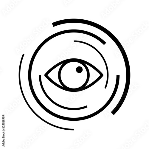 Cyber eye icon. Vector illustration isolated on white background