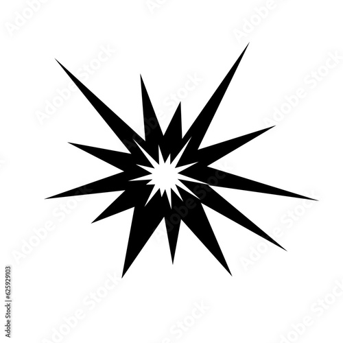 Explosion icon. Vector illustration isolated on white background