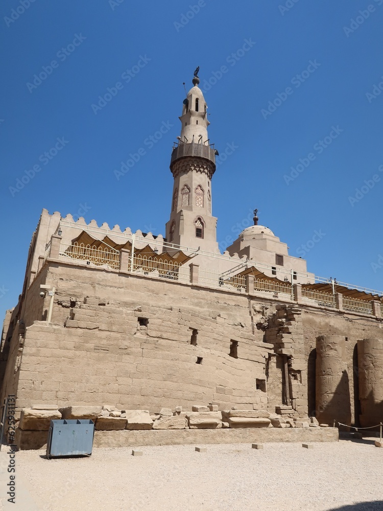 Abou el Hagag mosque inside Luxor temple in Luxor in Egypt