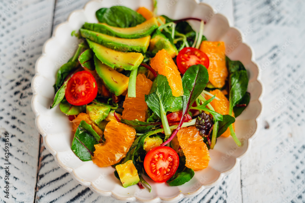 Mixed Salad with Fruit and Avocado Mixed Salad with Fruit and Avocado