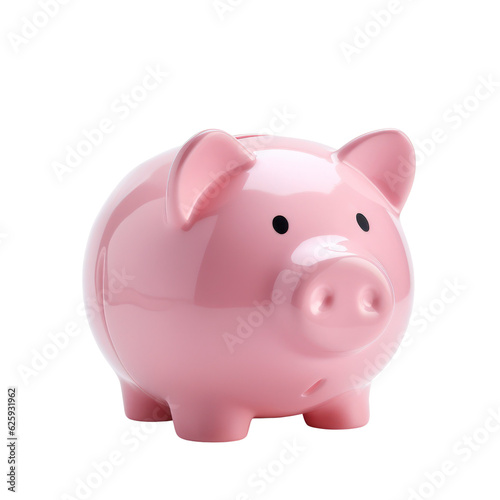 Piggy bank isolated on white transparent background, png