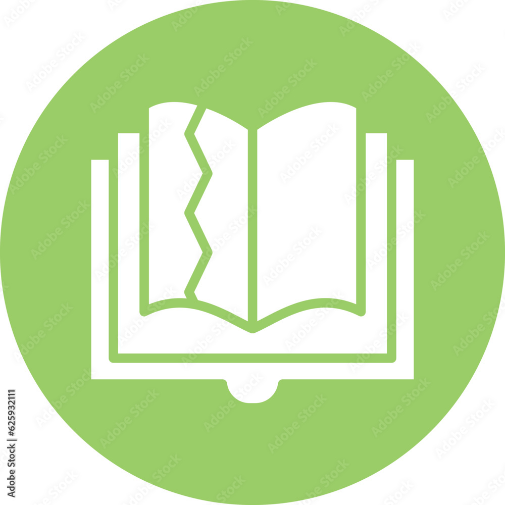 Vector Design Teared Book Icon Style Vector Design Teared Book Icon Style