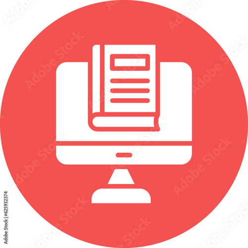 Vector Design Online Library Icon Style