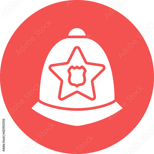 Vector Design Police Helmet Icon Style