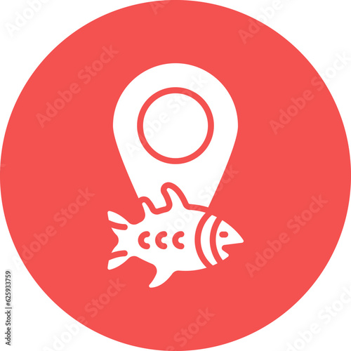 Vector Design Fishing Destinations Icon Style