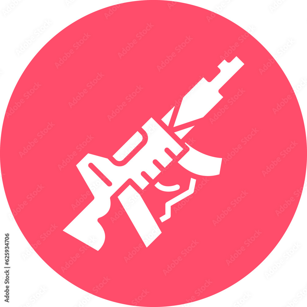 Vector Design Light Machine Gun Icon Style Vector Design Light Machine Gun Icon Style
