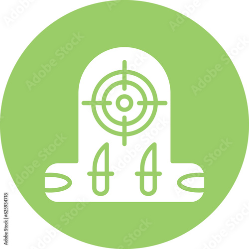 Vector Design Red Dot Sight Icon Style