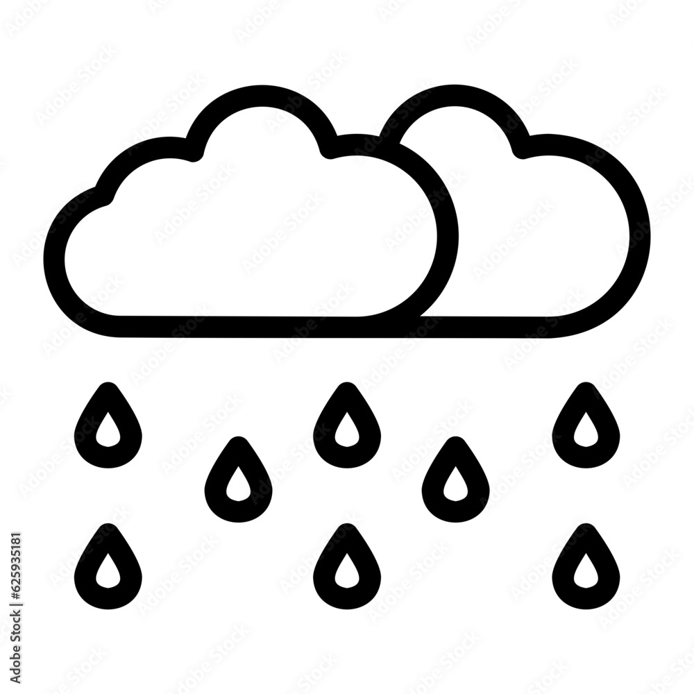 rain line icon rain line icon
