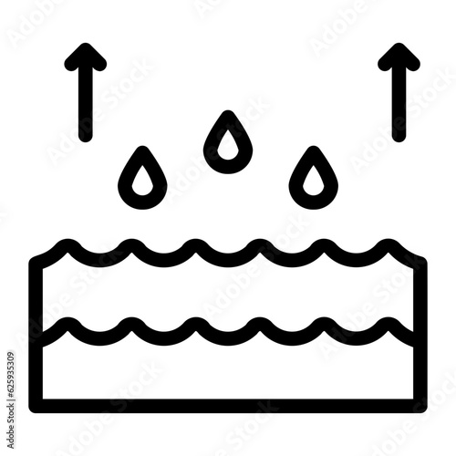 vaporization line icon