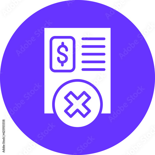 Vector Design Early Termination Fee Icon Style