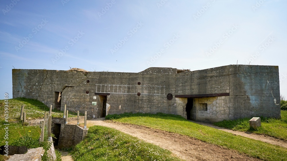 Westwall bunkers in Azeville, Normandy, France