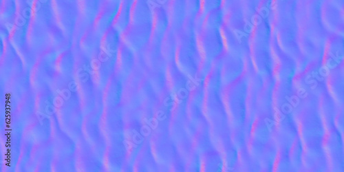 Seamless windswept sandy beach ripples aerial view normal map background texture. Realistic 8k summer desert sand dunes repeat pattern design. Height or bump mapping material shader. 3D rendering.