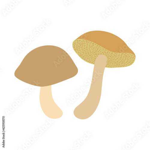 アミタケ。フラットなベクターイラスト。
Jersey cow mushroom. Flat designed vector illustration.