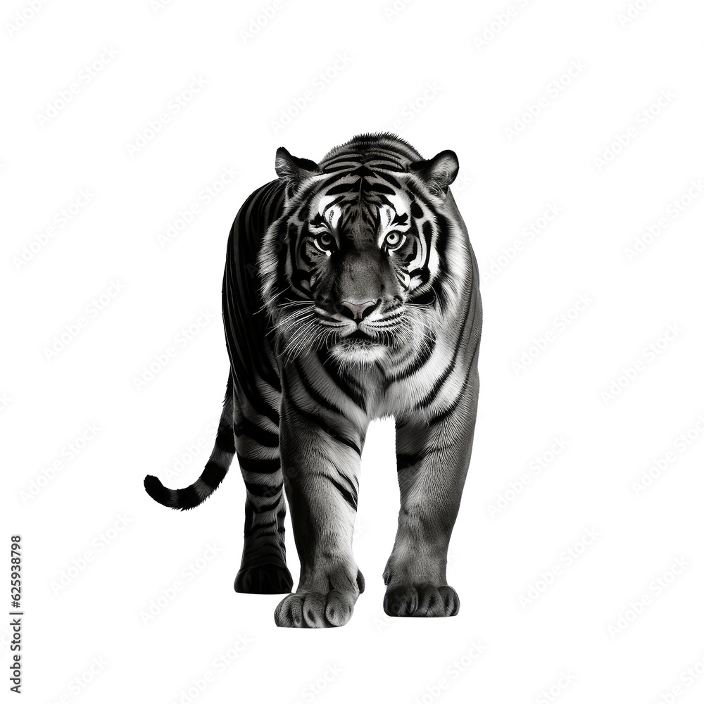 Obraz premium tiger looking isolated on white