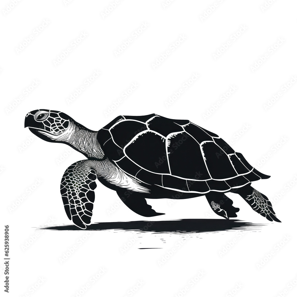 Obraz premium turtle looking isolated on white