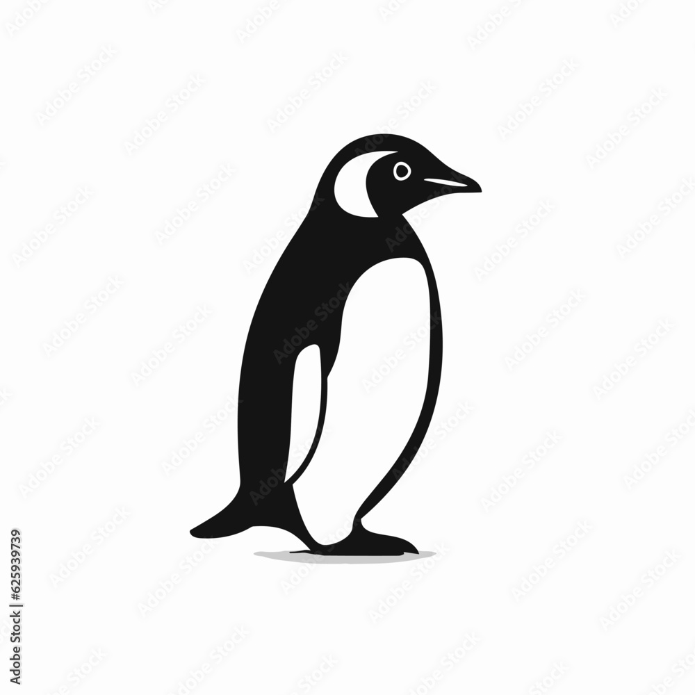 Fototapeta premium Penguin logo, penguin icon, penguin head, vector