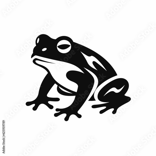 Frog logo, frog icon, frog head, vector
