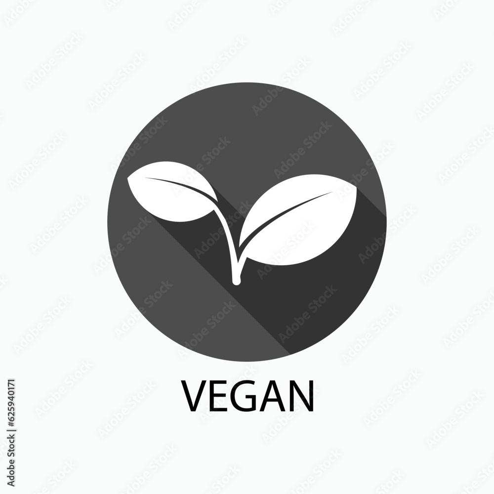 Vegan Icon. Lifestyle Symbol - Vector. Vegan Icon. Lifestyle Symbol - Vector.