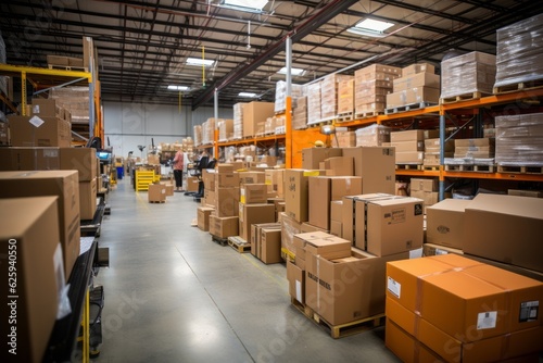 Warehouse For E Commerce Fulfillment Works, Generative AI 