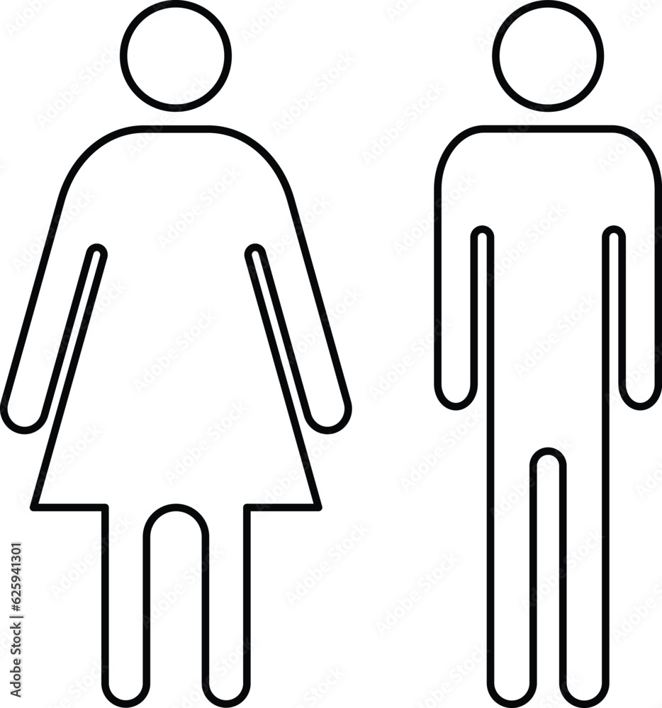 Man and woman icon vector . Boy and girl icon Man and woman icon vector . Boy and girl icon