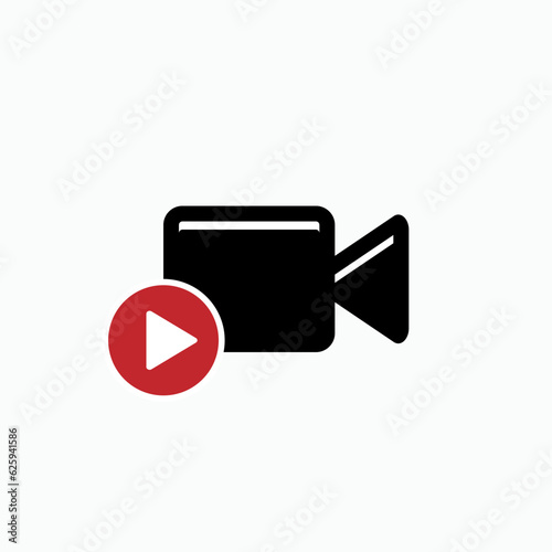 Video Icon. Visual Technology, Recording Event - Vector.