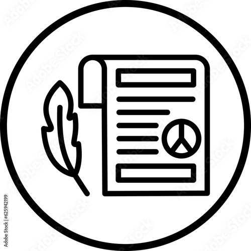 Vector Design Peace Treaty Icon Style