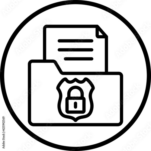 Vector Design Confidential Icon Style