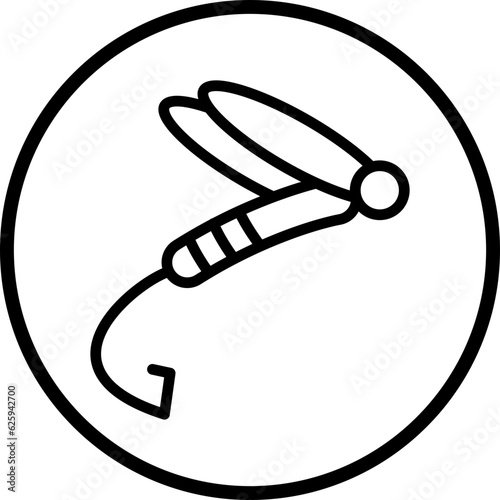 Vector Design Fly-Fishing Icon Style