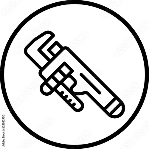 Vector Design Pipe Wrench Icon Style