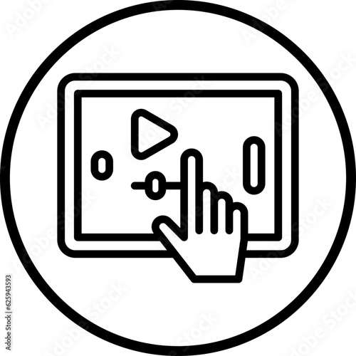 Vector Design Interactive Video Icon Style