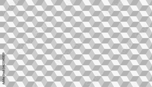 Seamless cube pattern ,3d monochrome repeat background vector illustration.