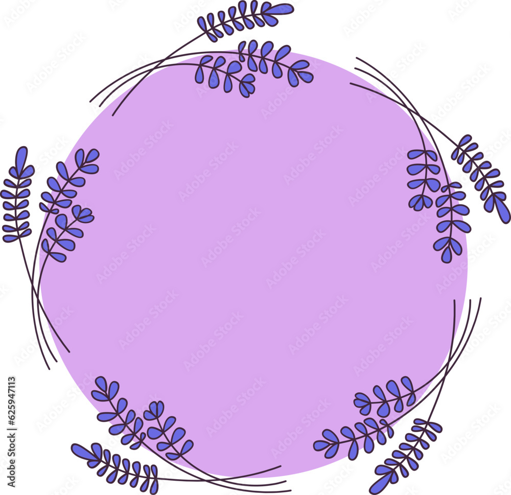 Bola lilás com flores lavanda