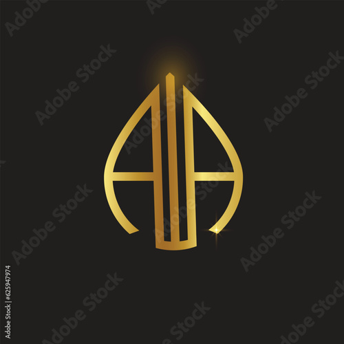 golden AA logo hare for your company