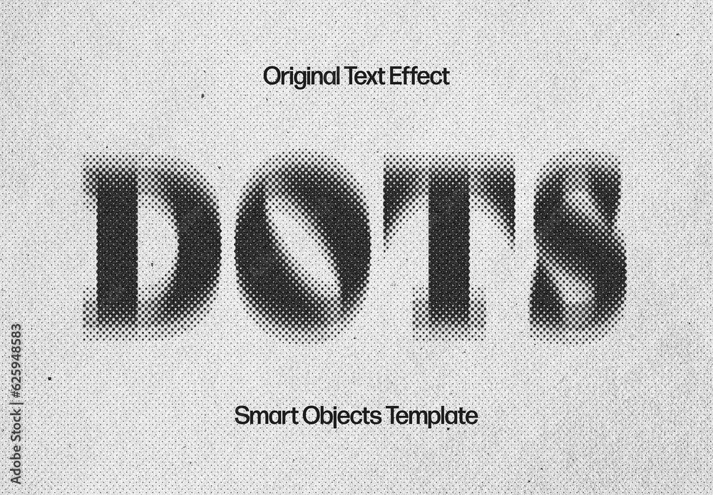Blurred Dots Text Effect Mockup Stock Template | Adobe Stock