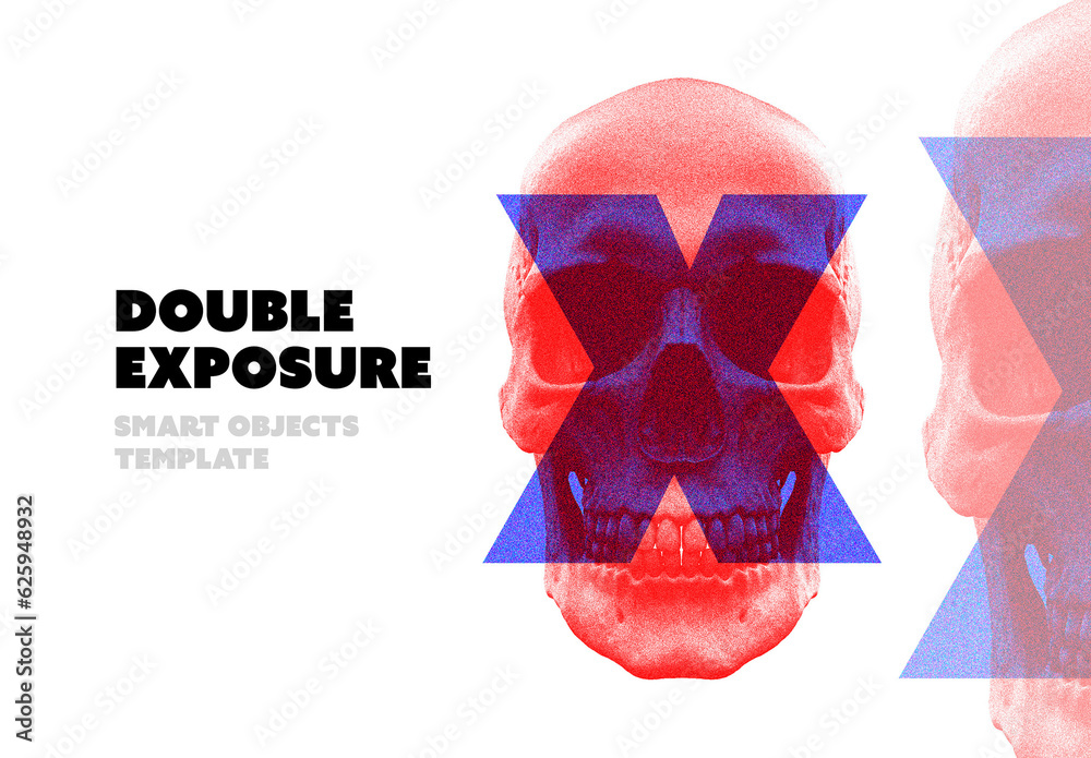 Double Exposure Photo Effect Mockup Stock Template | Adobe Stock